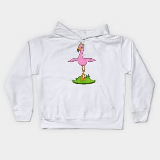 Flamingo Queen Crown Kids Hoodie